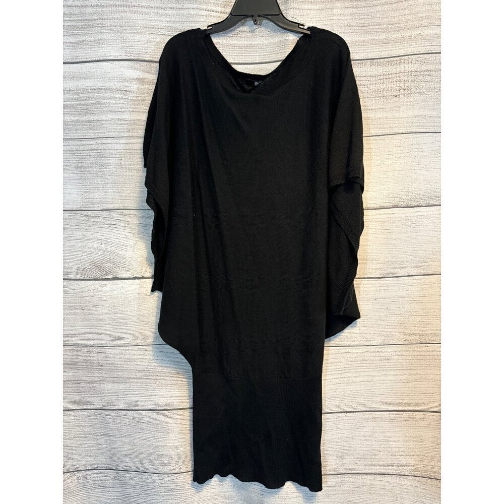 Glad News Black Oversized Sweater Dress
